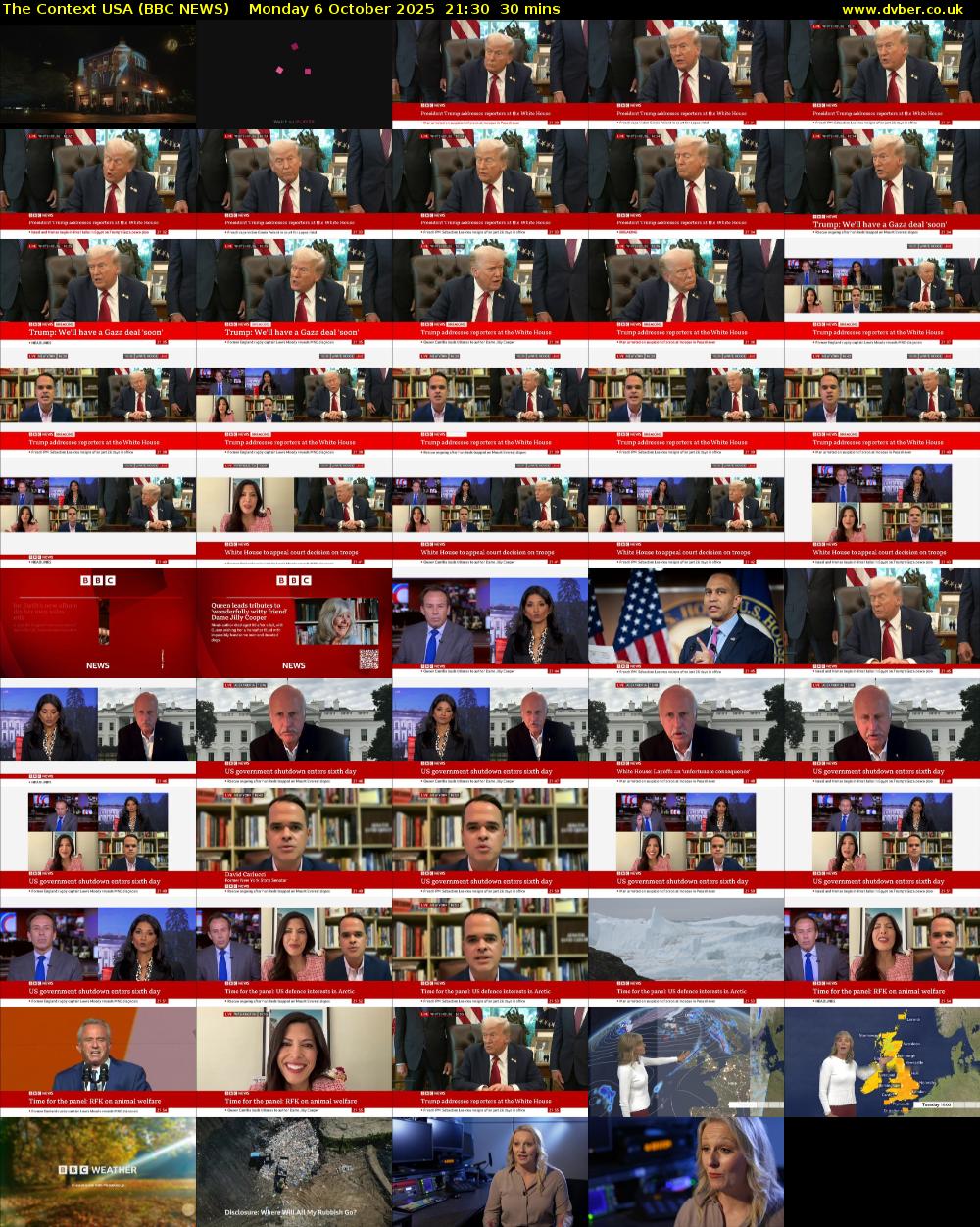 The Context USA (BBC NEWS) Monday 6 October 2025 21:30 - 22:00