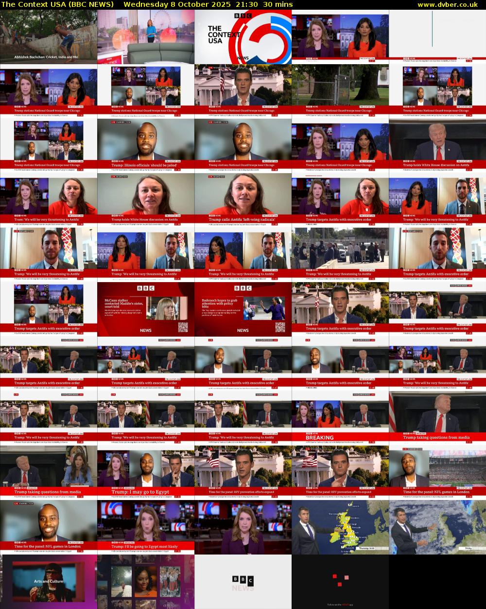 The Context USA (BBC NEWS) Wednesday 8 October 2025 21:30 - 22:00