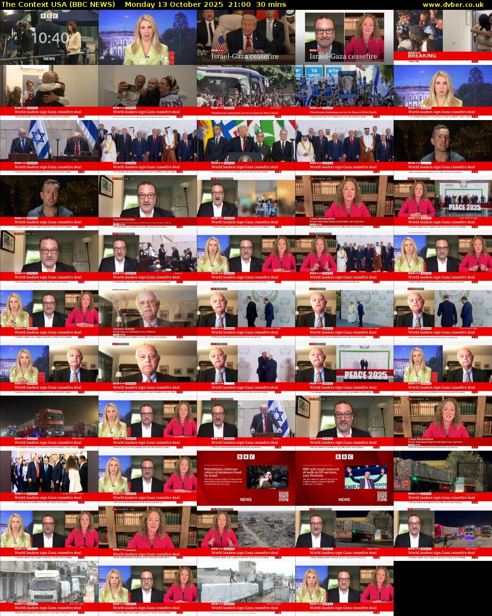 The Context USA (BBC NEWS) Monday 13 October 2025 21:00 - 21:30
