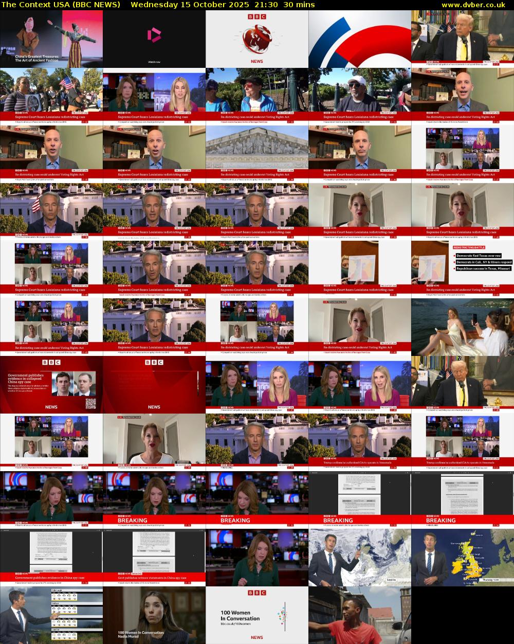 The Context USA (BBC NEWS) Wednesday 15 October 2025 21:30 - 22:00