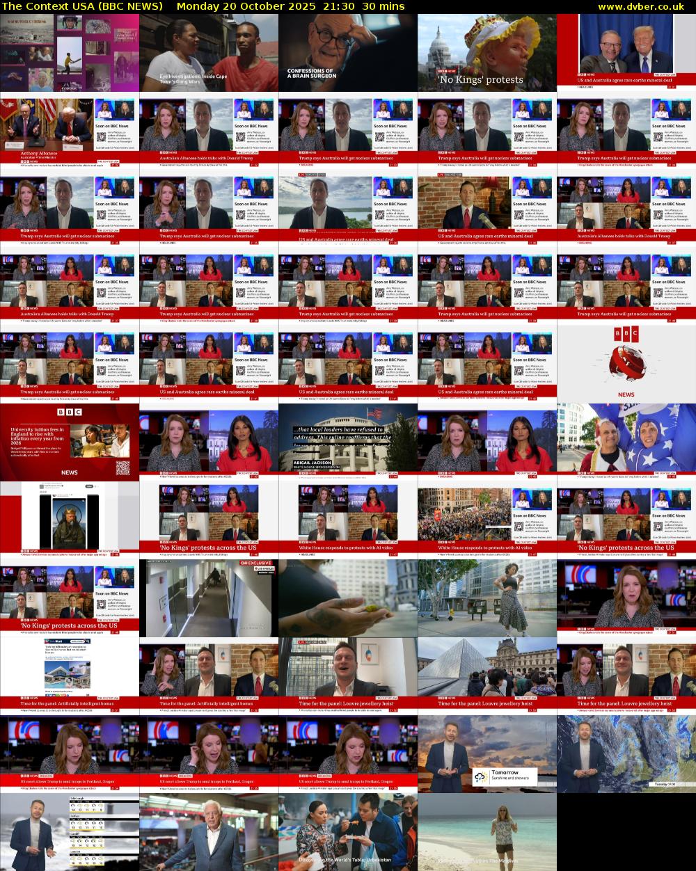 The Context USA (BBC NEWS) Monday 20 October 2025 21:30 - 22:00