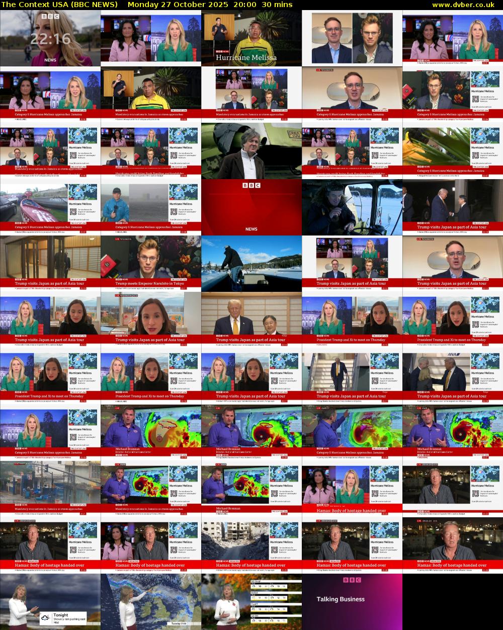 The Context USA (BBC NEWS) Monday 27 October 2025 20:00 - 20:30