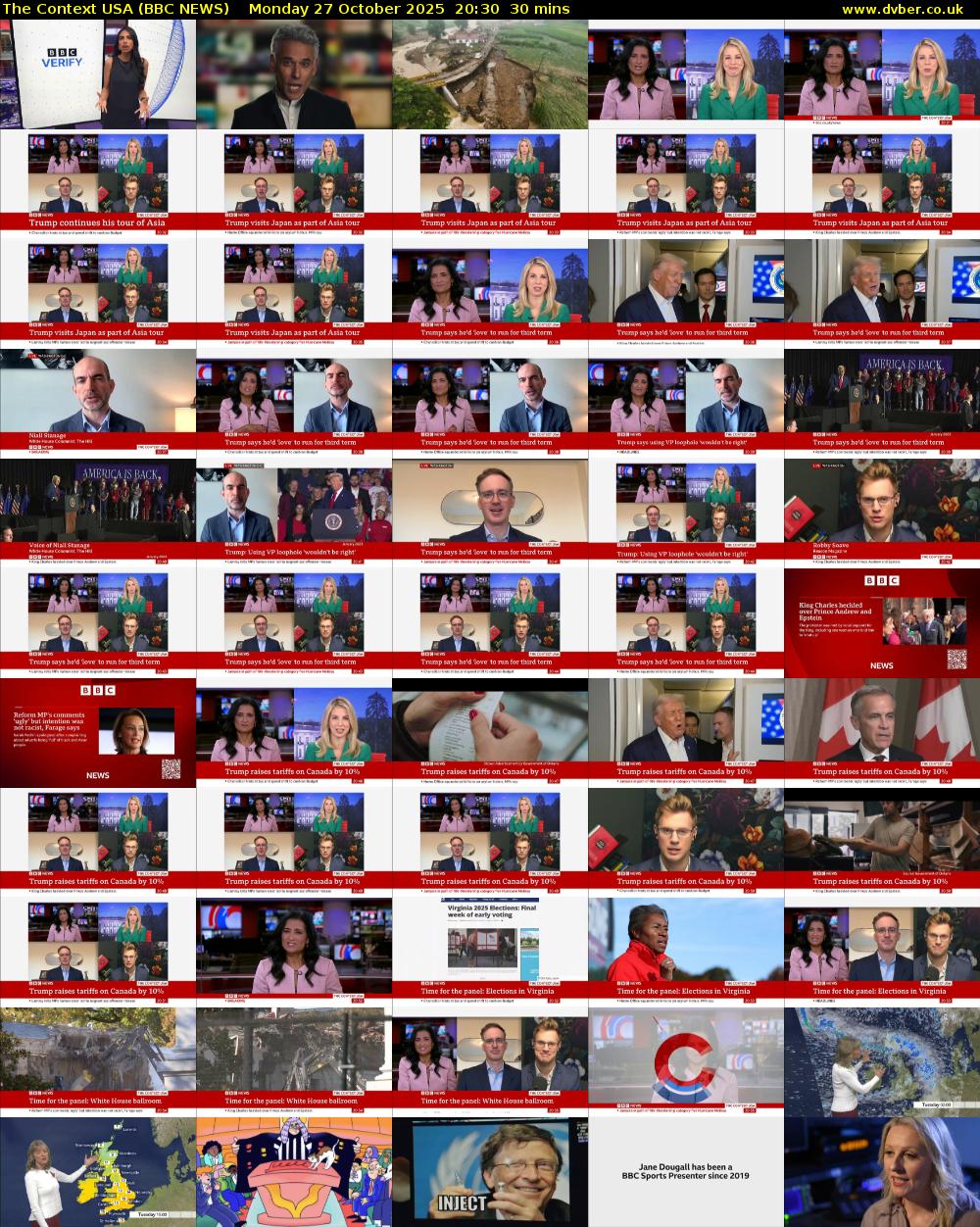 The Context USA (BBC NEWS) Monday 27 October 2025 20:30 - 21:00