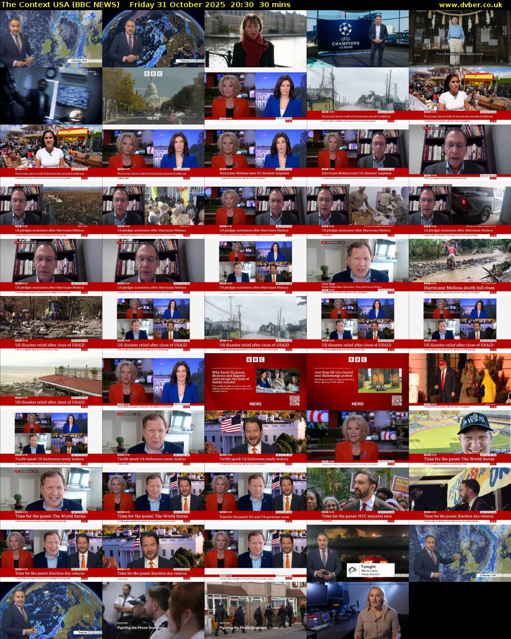 The Context USA (BBC NEWS) Friday 31 October 2025 20:30 - 21:00