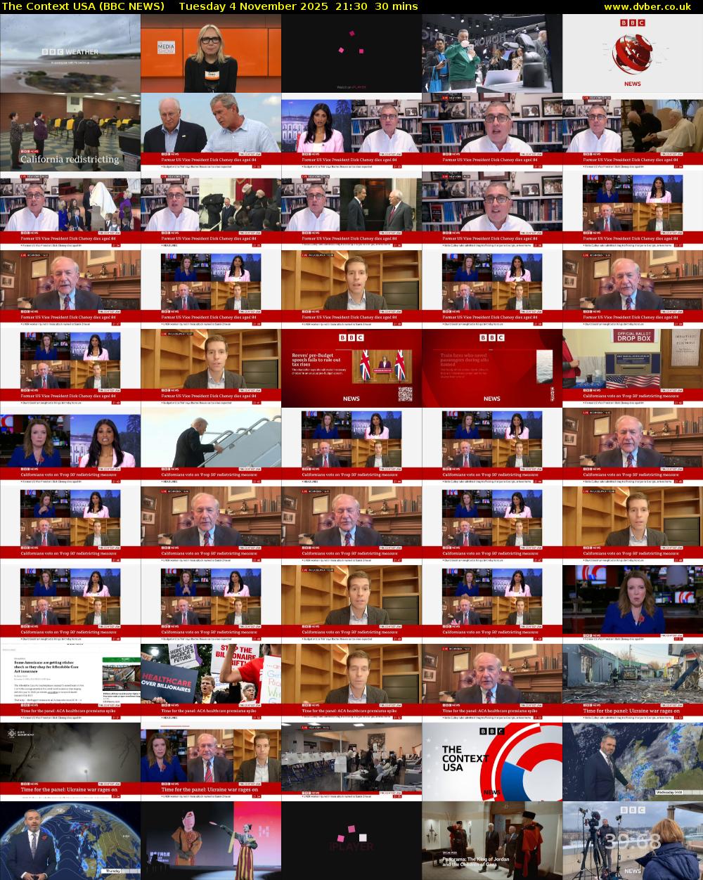 The Context USA (BBC NEWS) Tuesday 4 November 2025 21:30 - 22:00