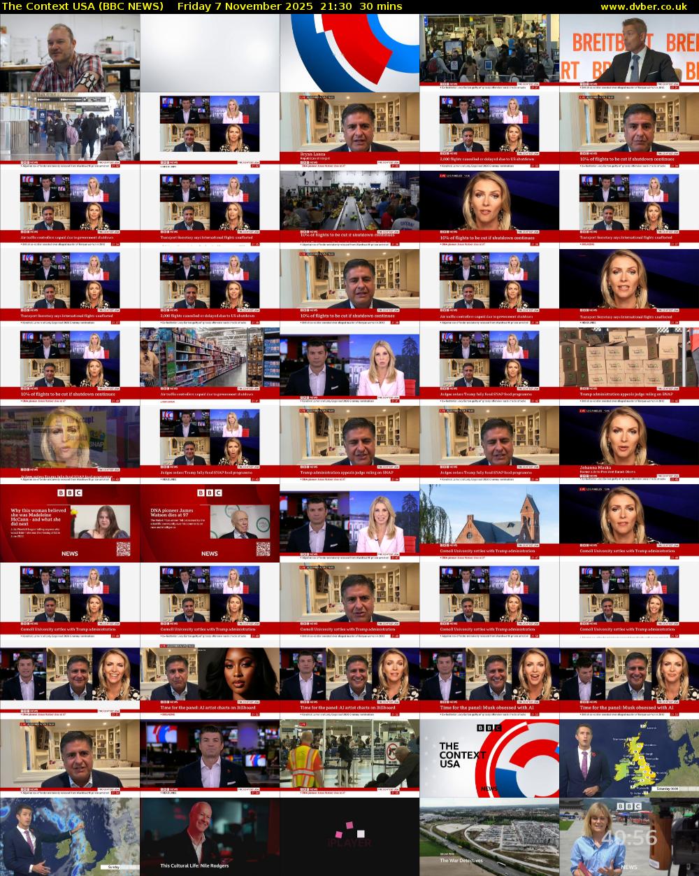 The Context USA (BBC NEWS) Friday 7 November 2025 21:30 - 22:00