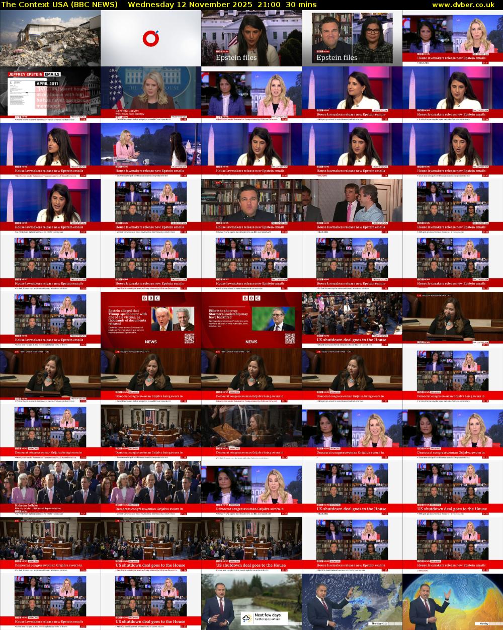 The Context USA (BBC NEWS) Wednesday 12 November 2025 21:00 - 21:30