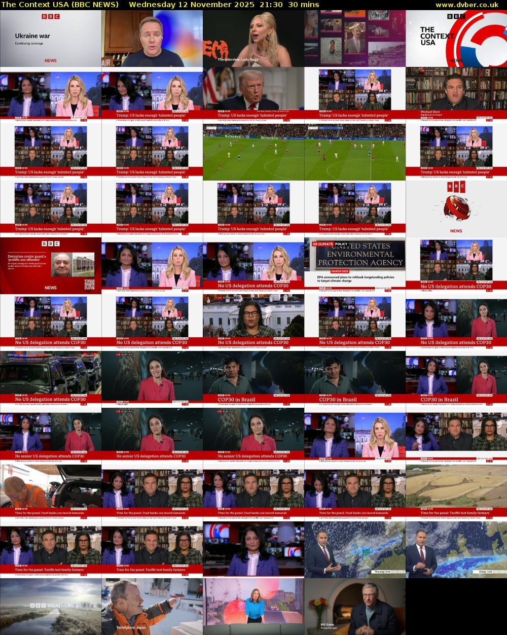 The Context USA (BBC NEWS) Wednesday 12 November 2025 21:30 - 22:00