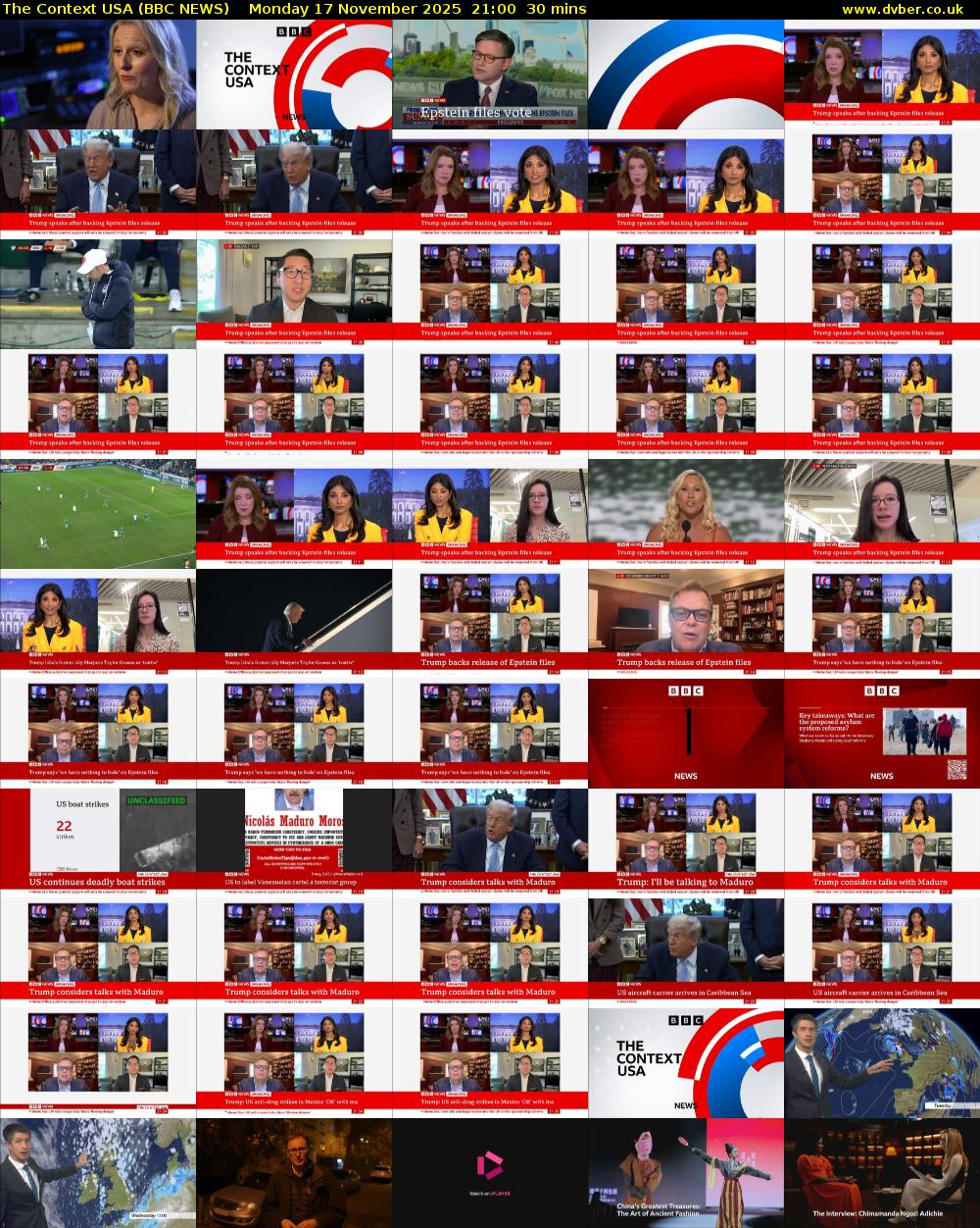 The Context USA (BBC NEWS) Monday 17 November 2025 21:00 - 21:30