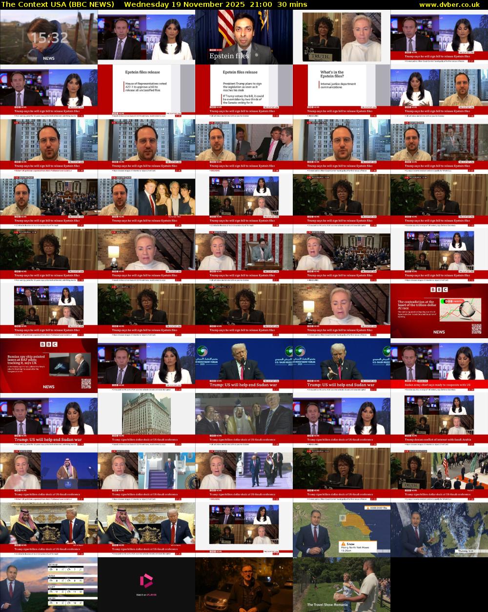 The Context USA (BBC NEWS) Wednesday 19 November 2025 21:00 - 21:30