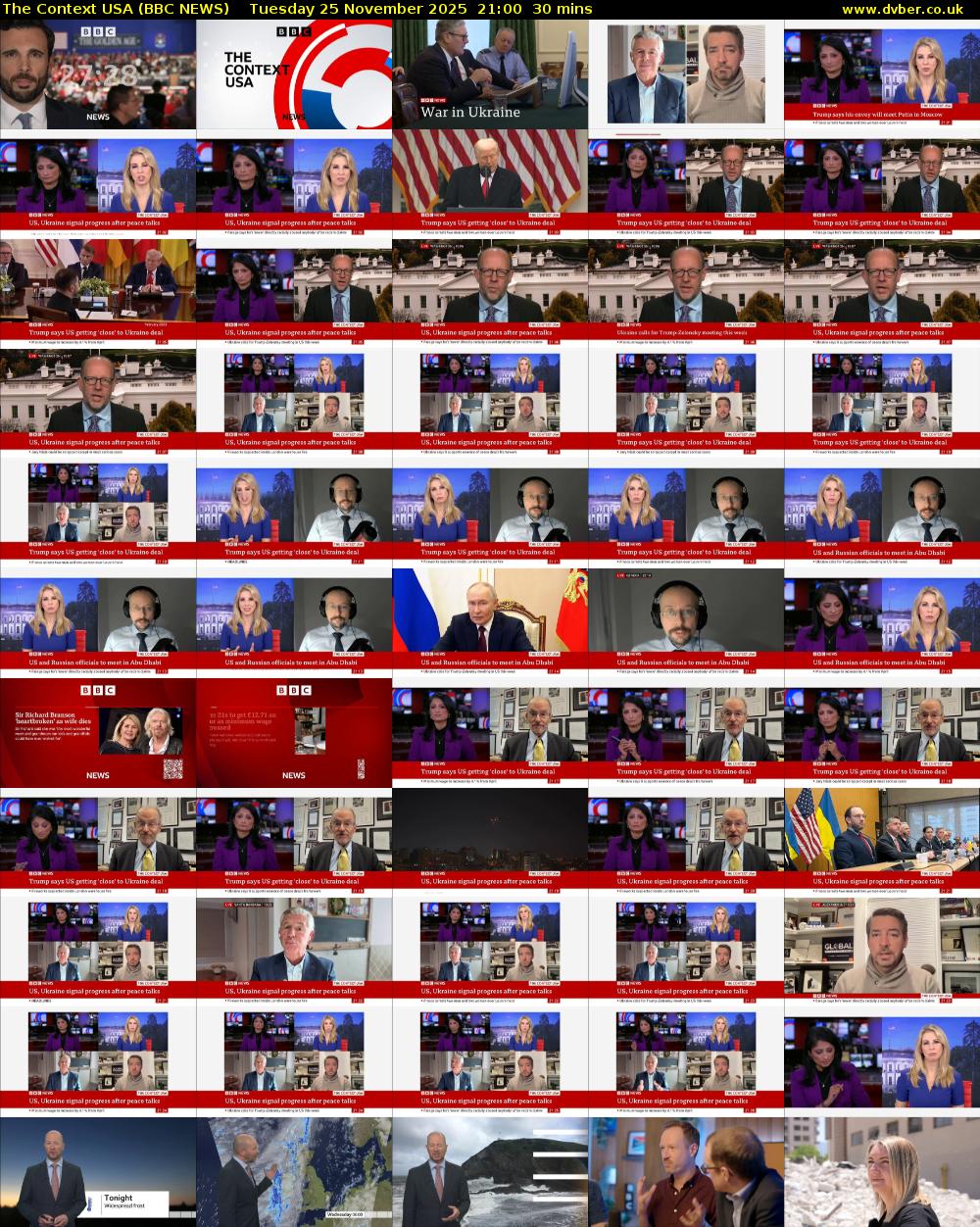 The Context USA (BBC NEWS) Tuesday 25 November 2025 21:00 - 21:30