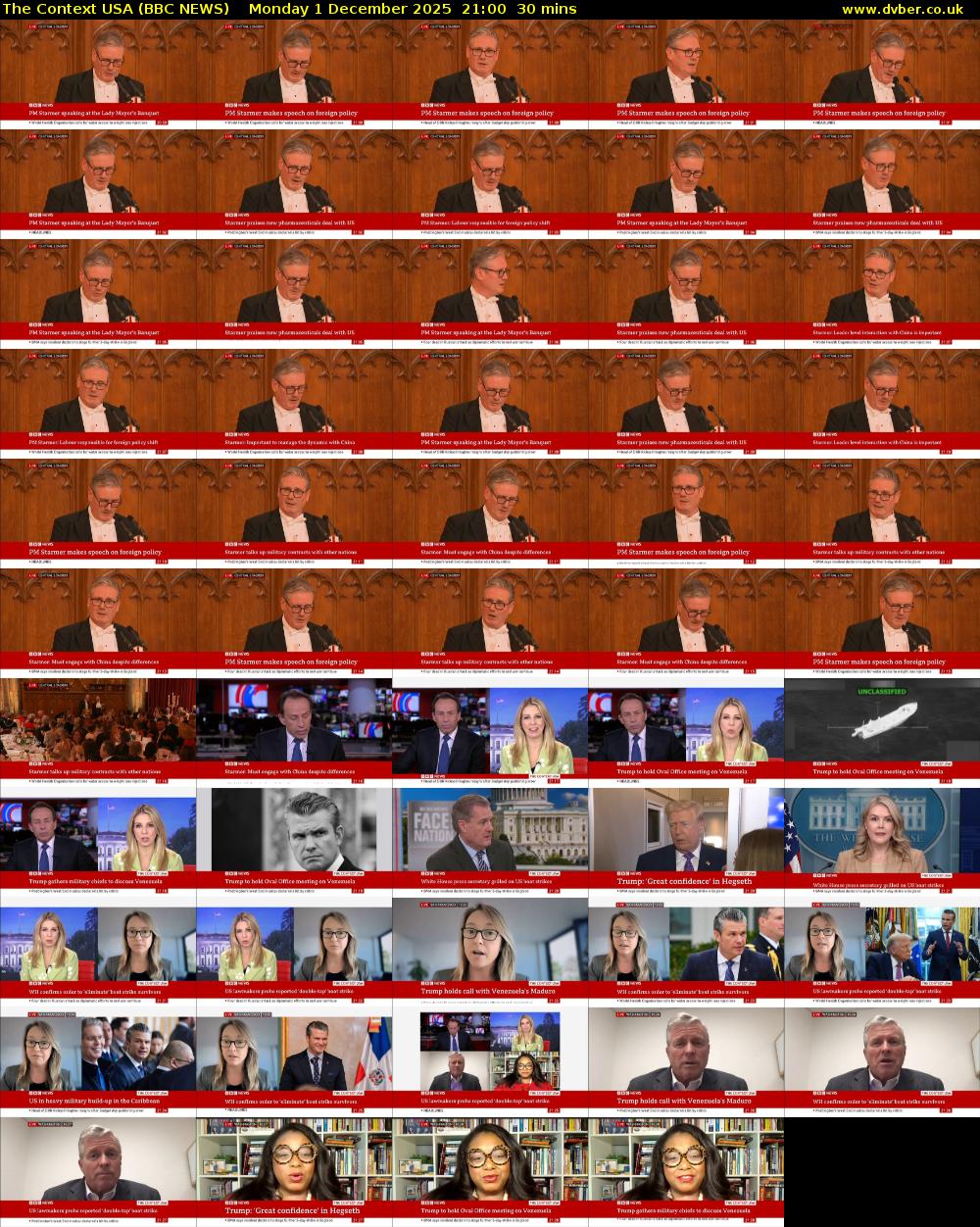The Context USA (BBC NEWS) Monday 1 December 2025 21:00 - 21:30