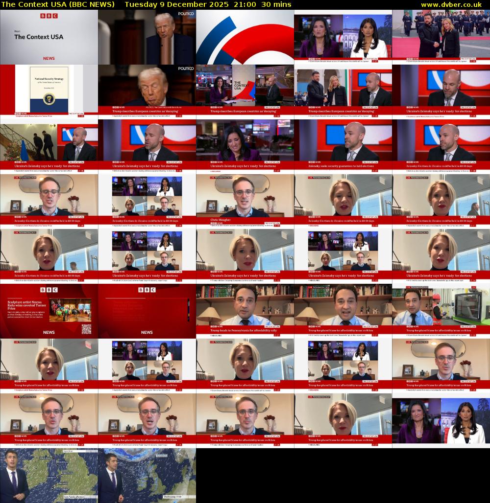 The Context USA (BBC NEWS) Tuesday 9 December 2025 21:00 - 21:30
