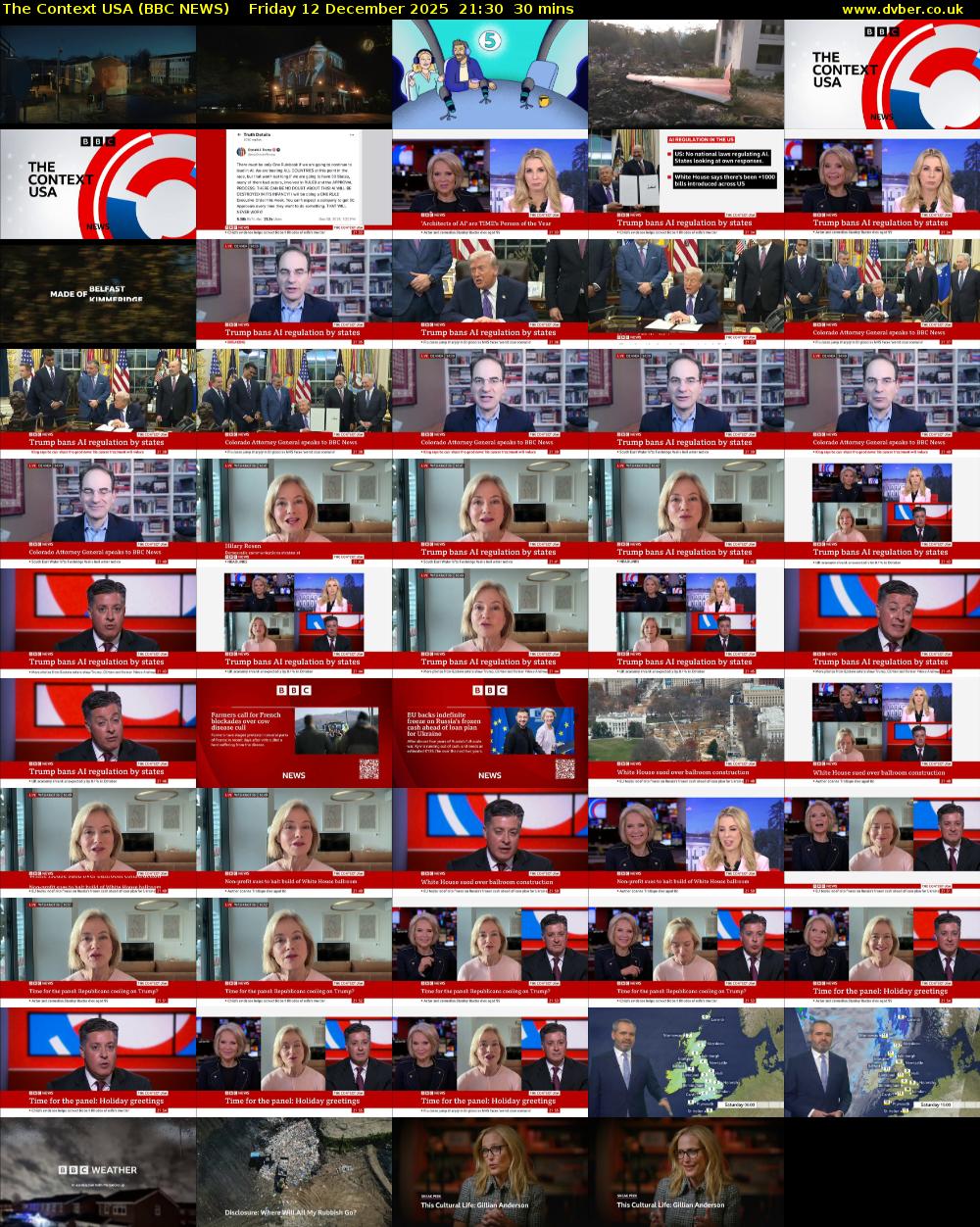 The Context USA (BBC NEWS) Friday 12 December 2025 21:30 - 22:00