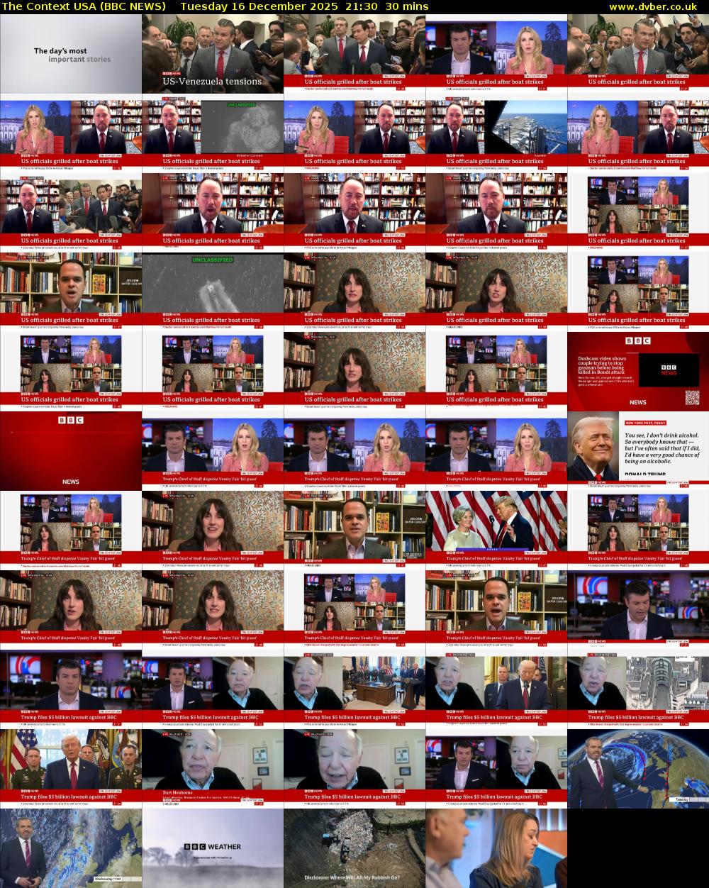 The Context USA (BBC NEWS) Tuesday 16 December 2025 21:30 - 22:00