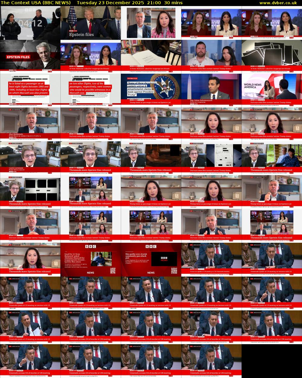 The Context USA (BBC NEWS) Tuesday 23 December 2025 21:00 - 21:30