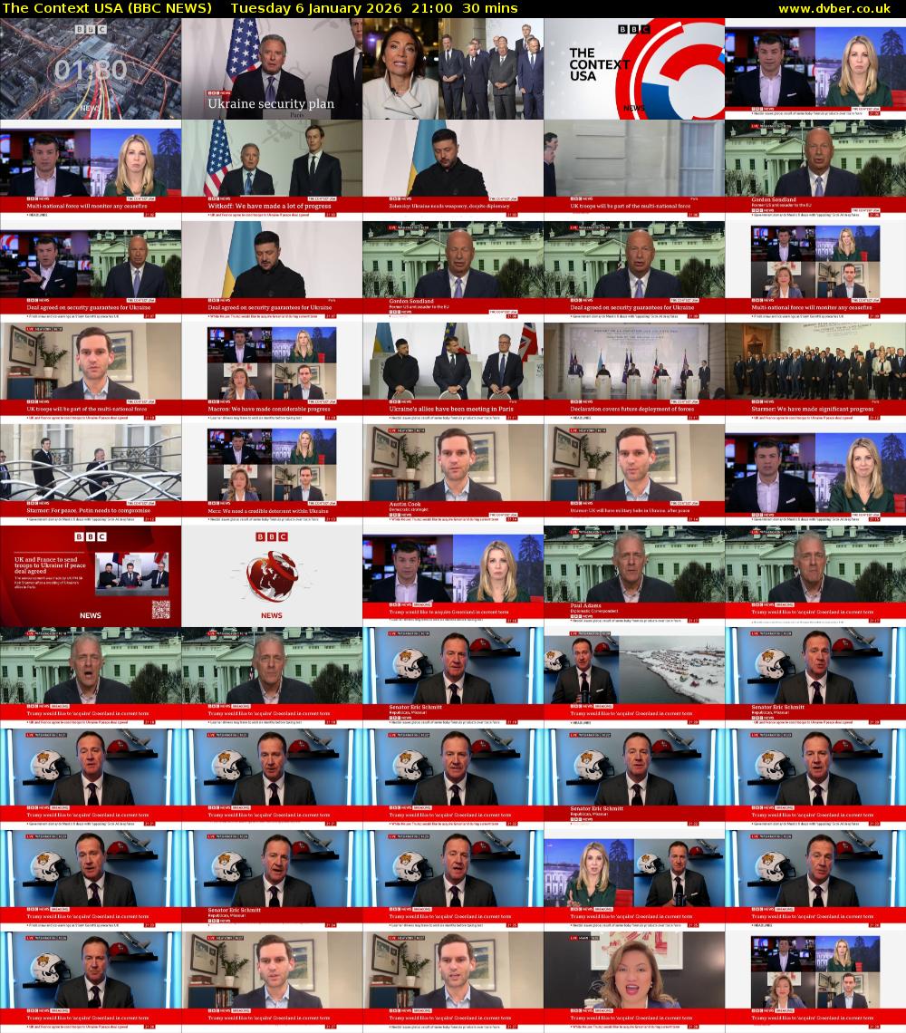 The Context USA (BBC NEWS) Tuesday 6 January 2026 21:00 - 21:30