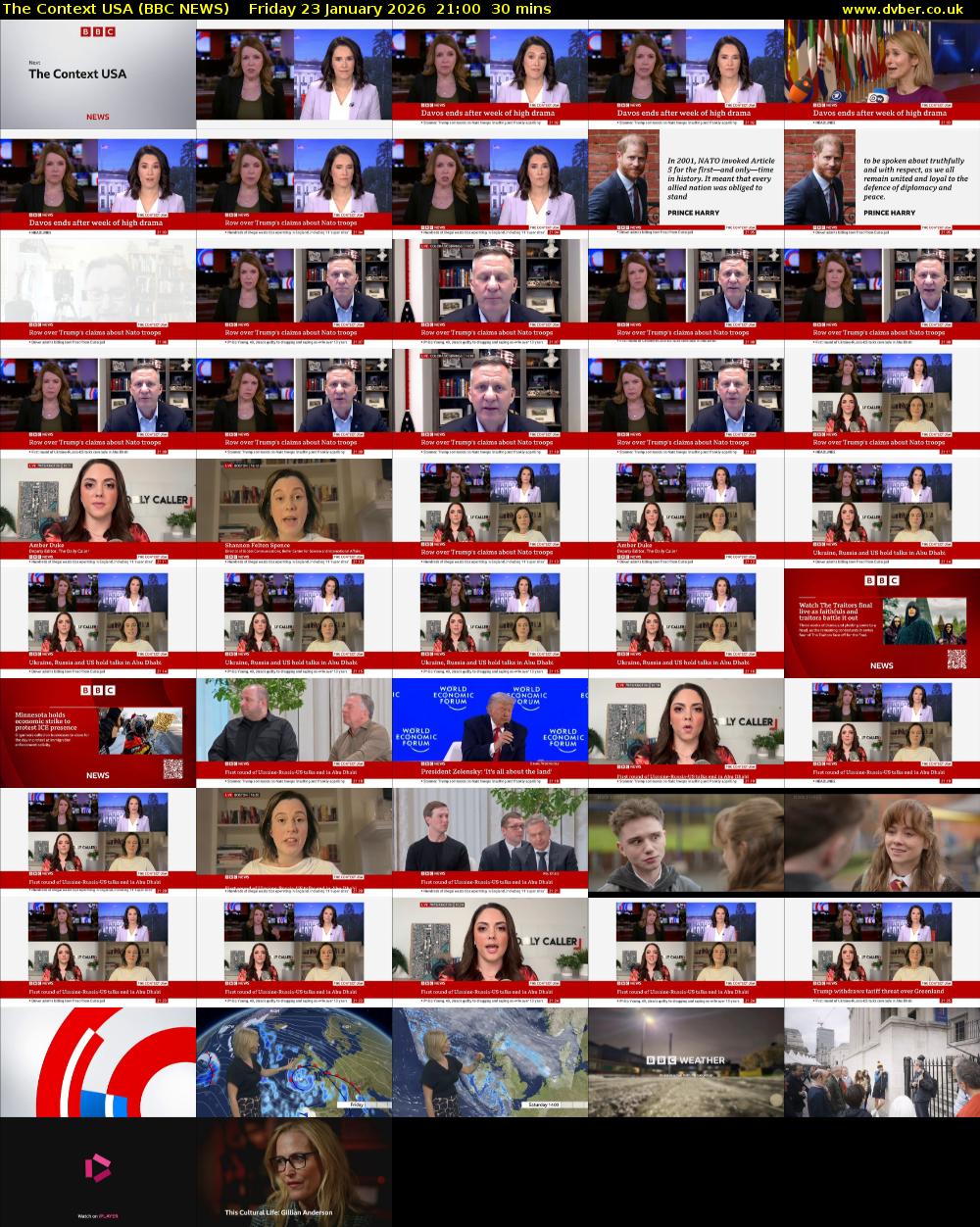 The Context USA (BBC NEWS) Friday 23 January 2026 21:00 - 21:30