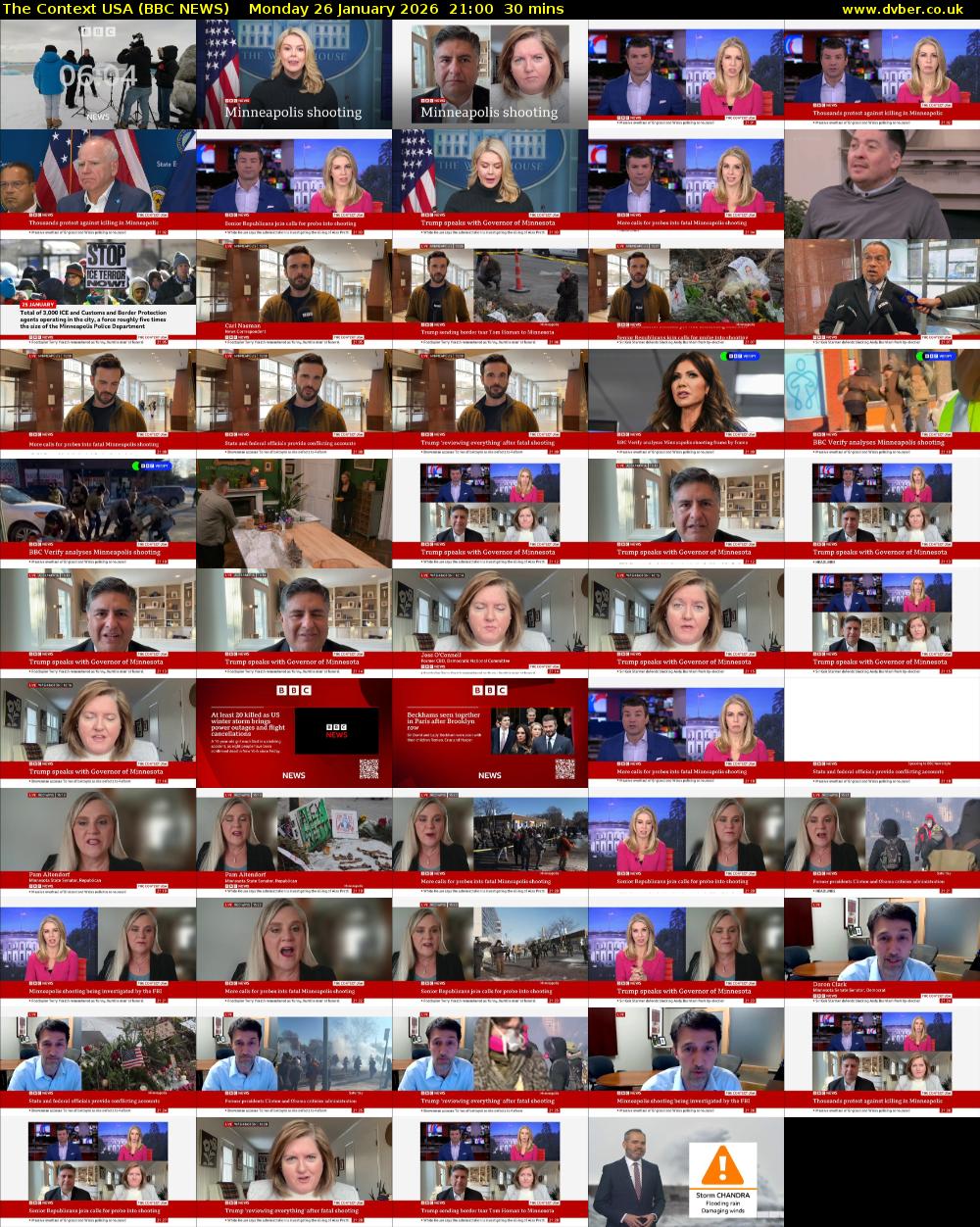 The Context USA (BBC NEWS) Monday 26 January 2026 21:00 - 21:30