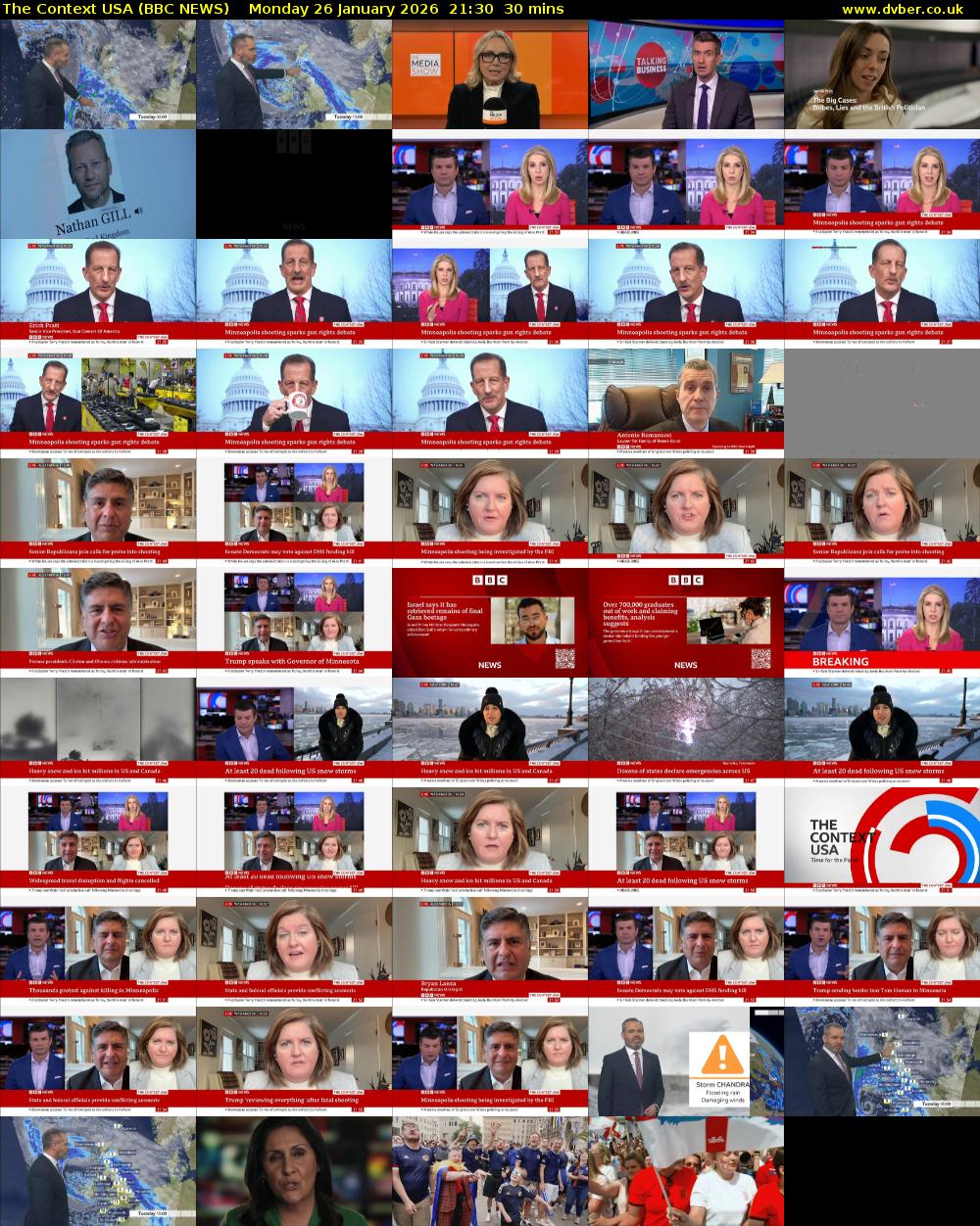 The Context USA (BBC NEWS) Monday 26 January 2026 21:30 - 22:00