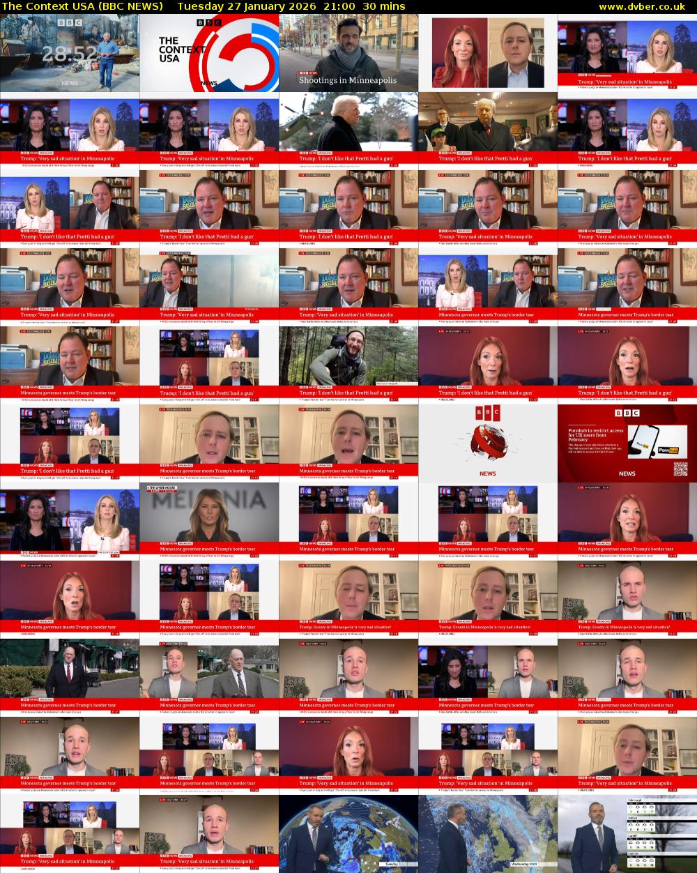 The Context USA (BBC NEWS) Tuesday 27 January 2026 21:00 - 21:30