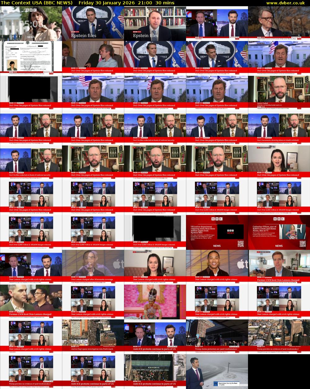 The Context USA (BBC NEWS) Friday 30 January 2026 21:00 - 21:30