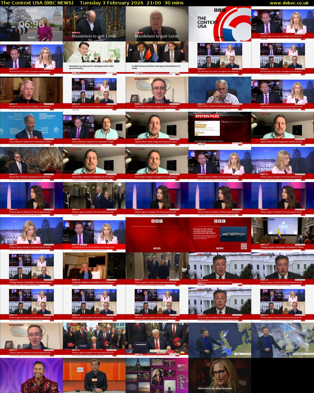 The Context USA (BBC NEWS) Tuesday 3 February 2026 21:00 - 21:30