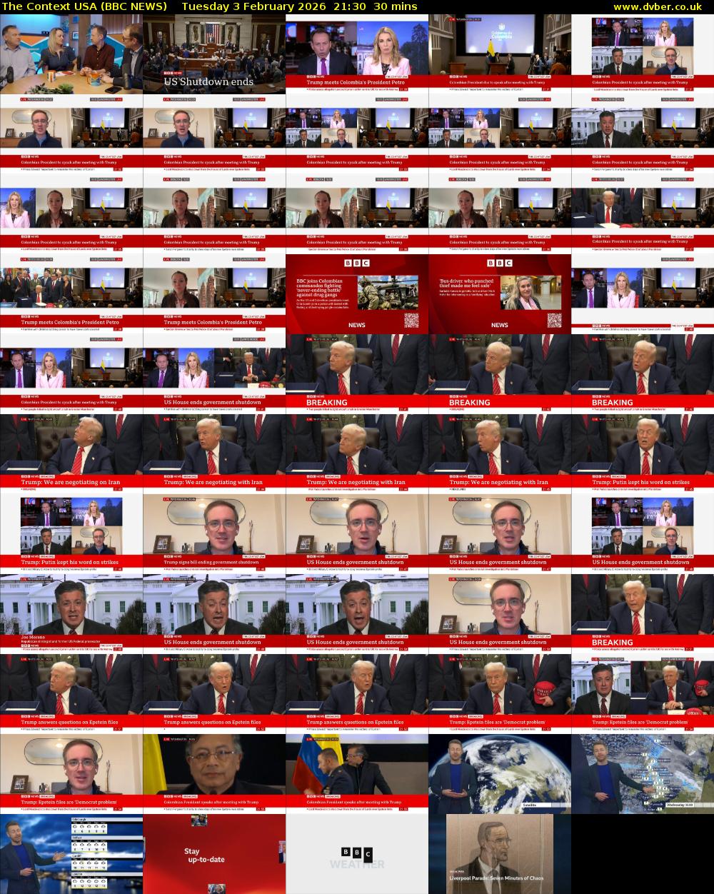 The Context USA (BBC NEWS) Tuesday 3 February 2026 21:30 - 22:00