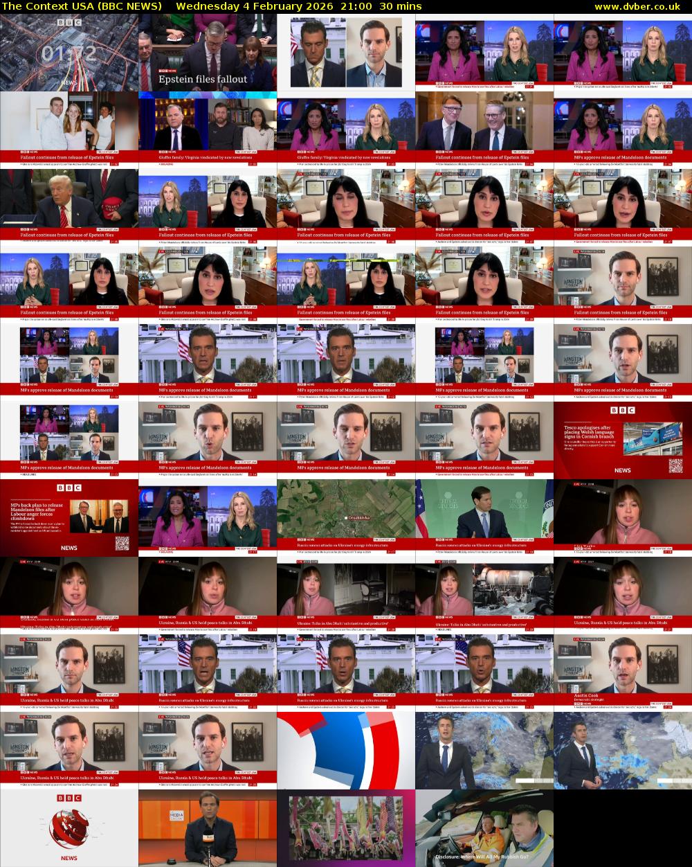 The Context USA (BBC NEWS) Wednesday 4 February 2026 21:00 - 21:30