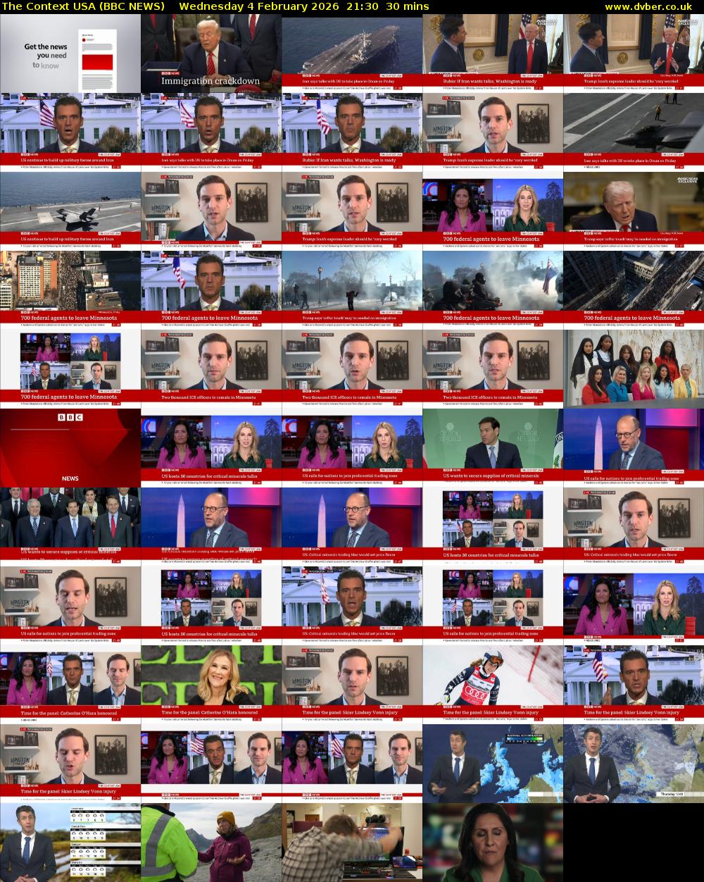 The Context USA (BBC NEWS) Wednesday 4 February 2026 21:30 - 22:00