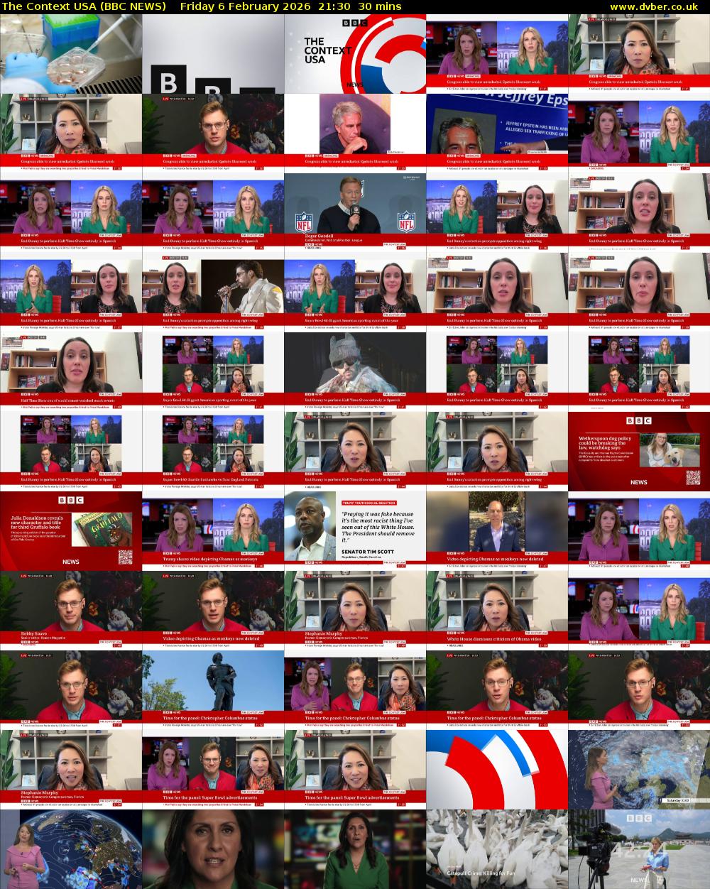 The Context USA (BBC NEWS) Friday 6 February 2026 21:30 - 22:00