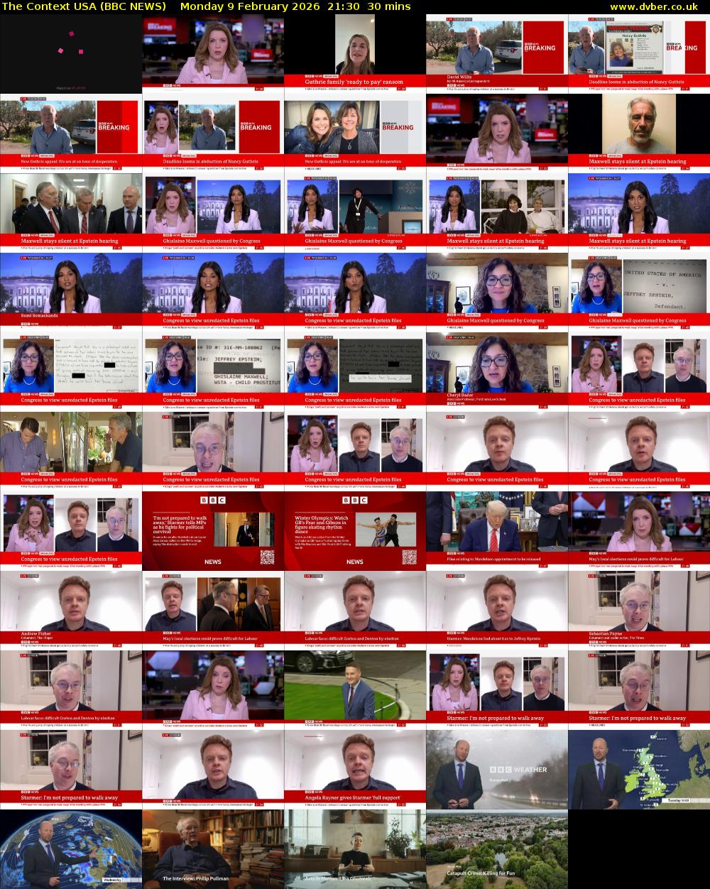 The Context USA (BBC NEWS) Monday 9 February 2026 21:30 - 22:00