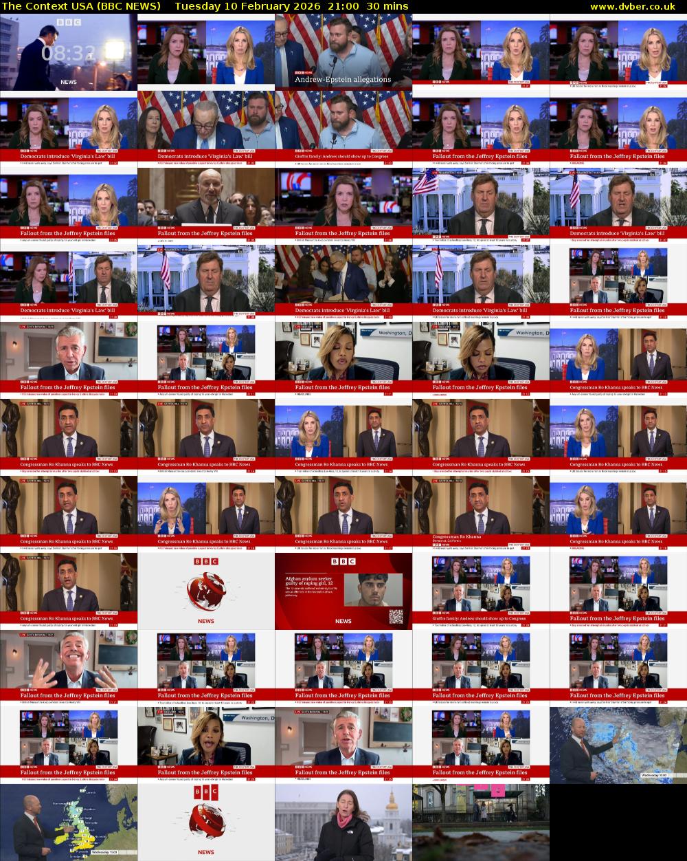 The Context USA (BBC NEWS) Tuesday 10 February 2026 21:00 - 21:30