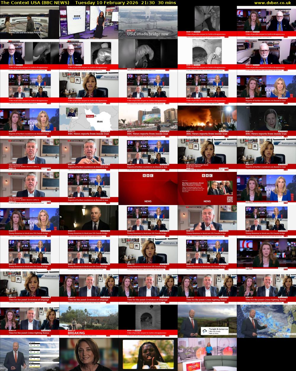 The Context USA (BBC NEWS) Tuesday 10 February 2026 21:30 - 22:00