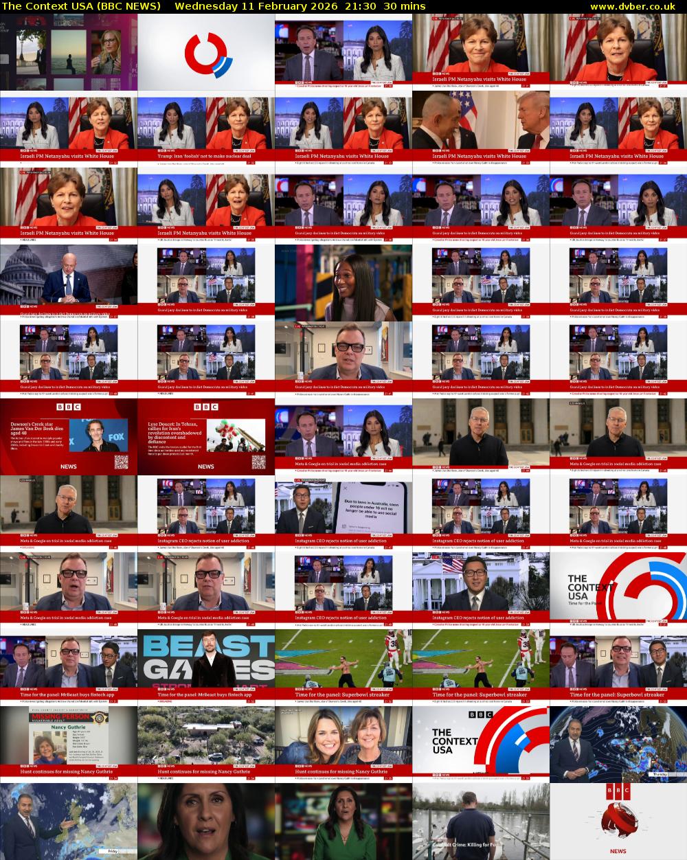 The Context USA (BBC NEWS) Wednesday 11 February 2026 21:30 - 22:00