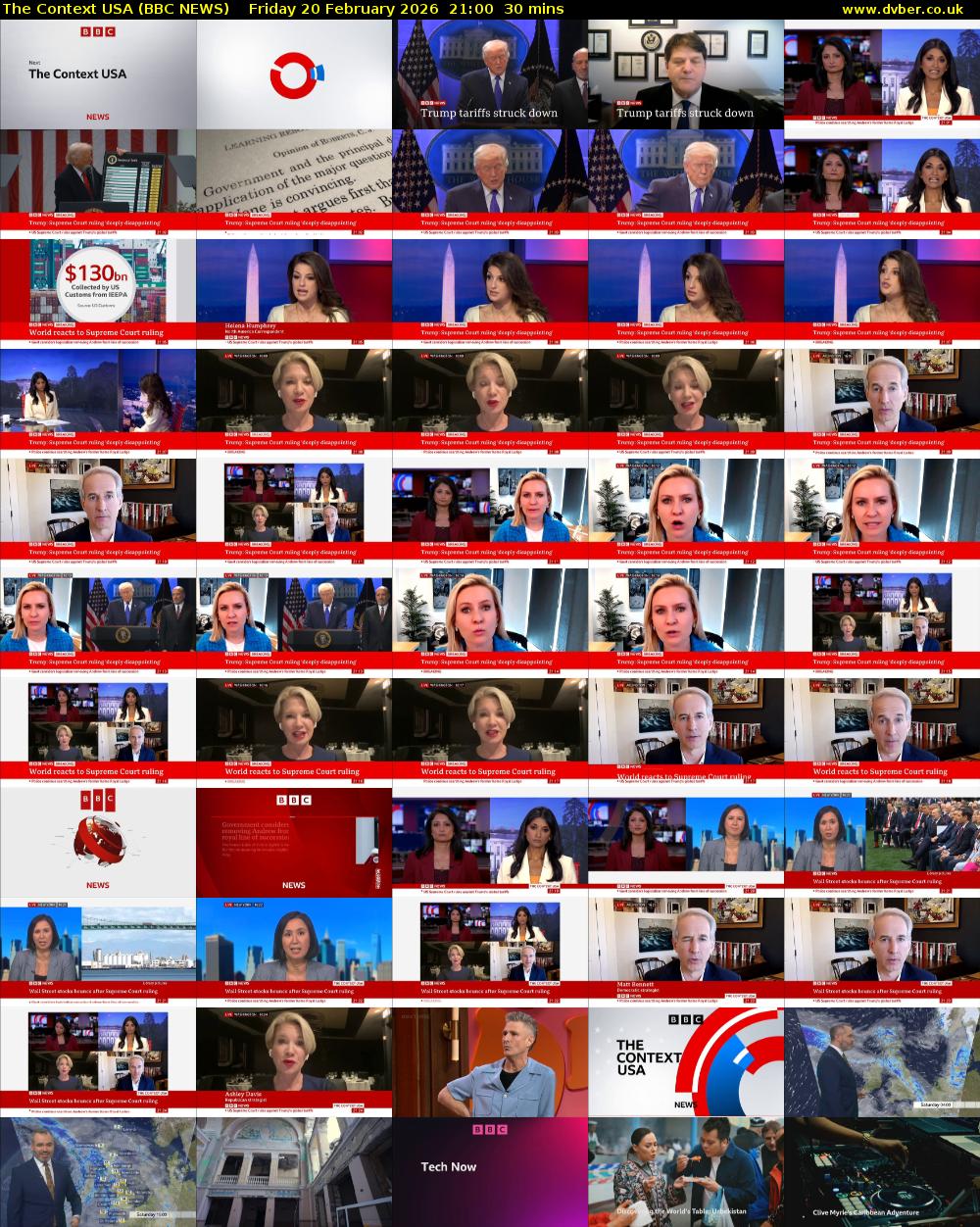 The Context USA (BBC NEWS) Friday 20 February 2026 21:00 - 21:30