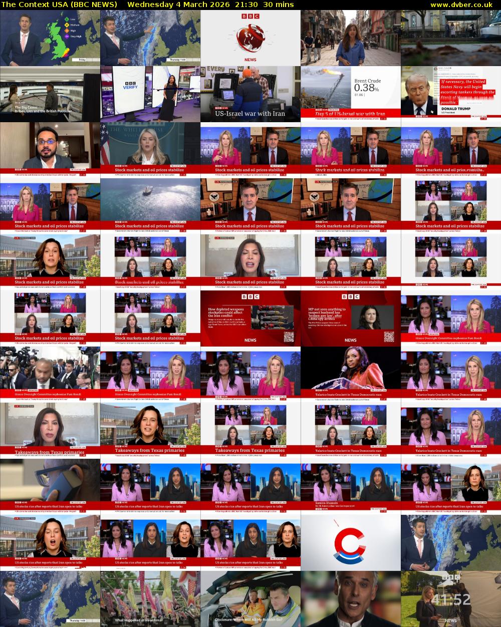 The Context USA (BBC NEWS) Wednesday 4 March 2026 21:30 - 22:00