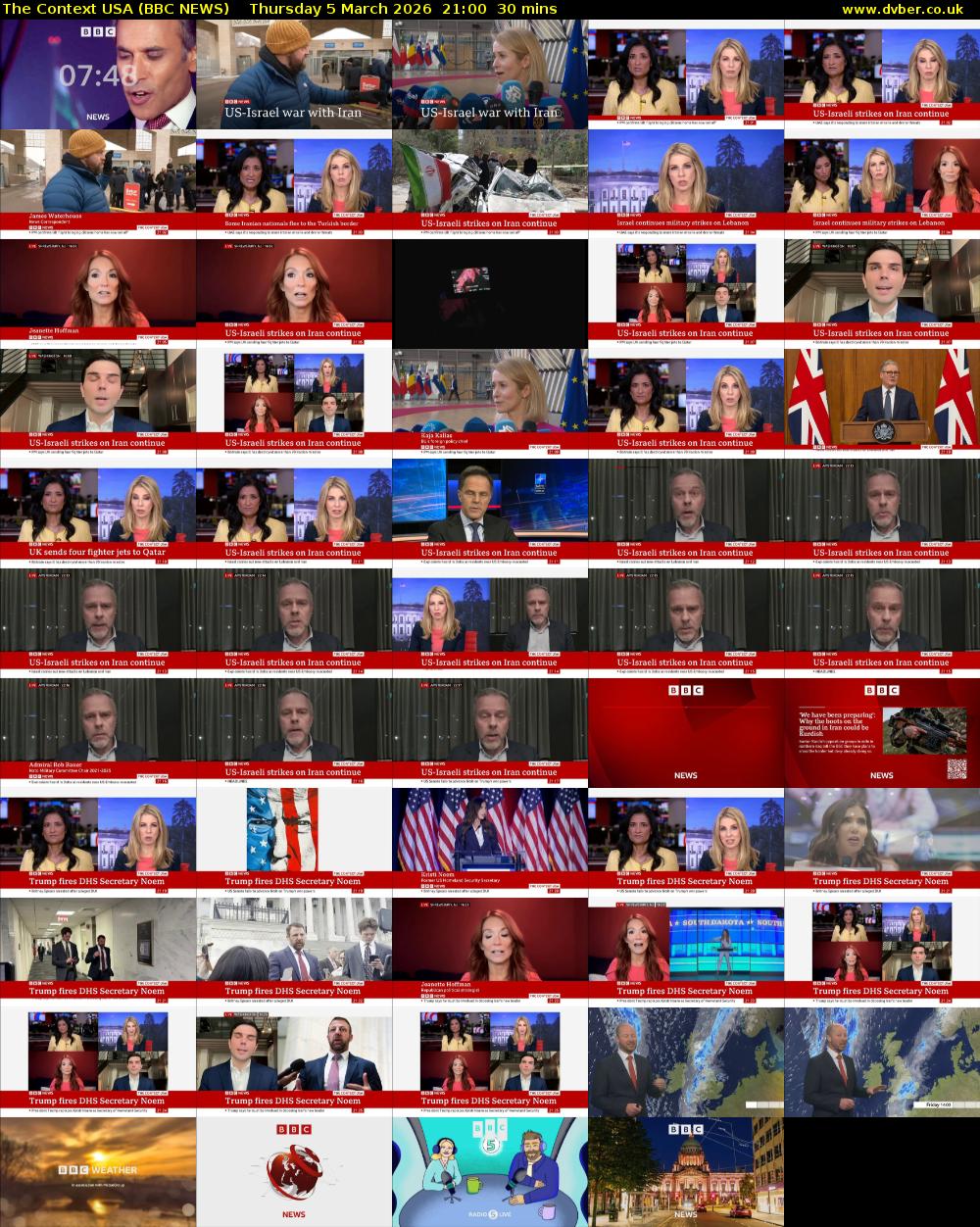 The Context USA (BBC NEWS) Thursday 5 March 2026 21:00 - 21:30