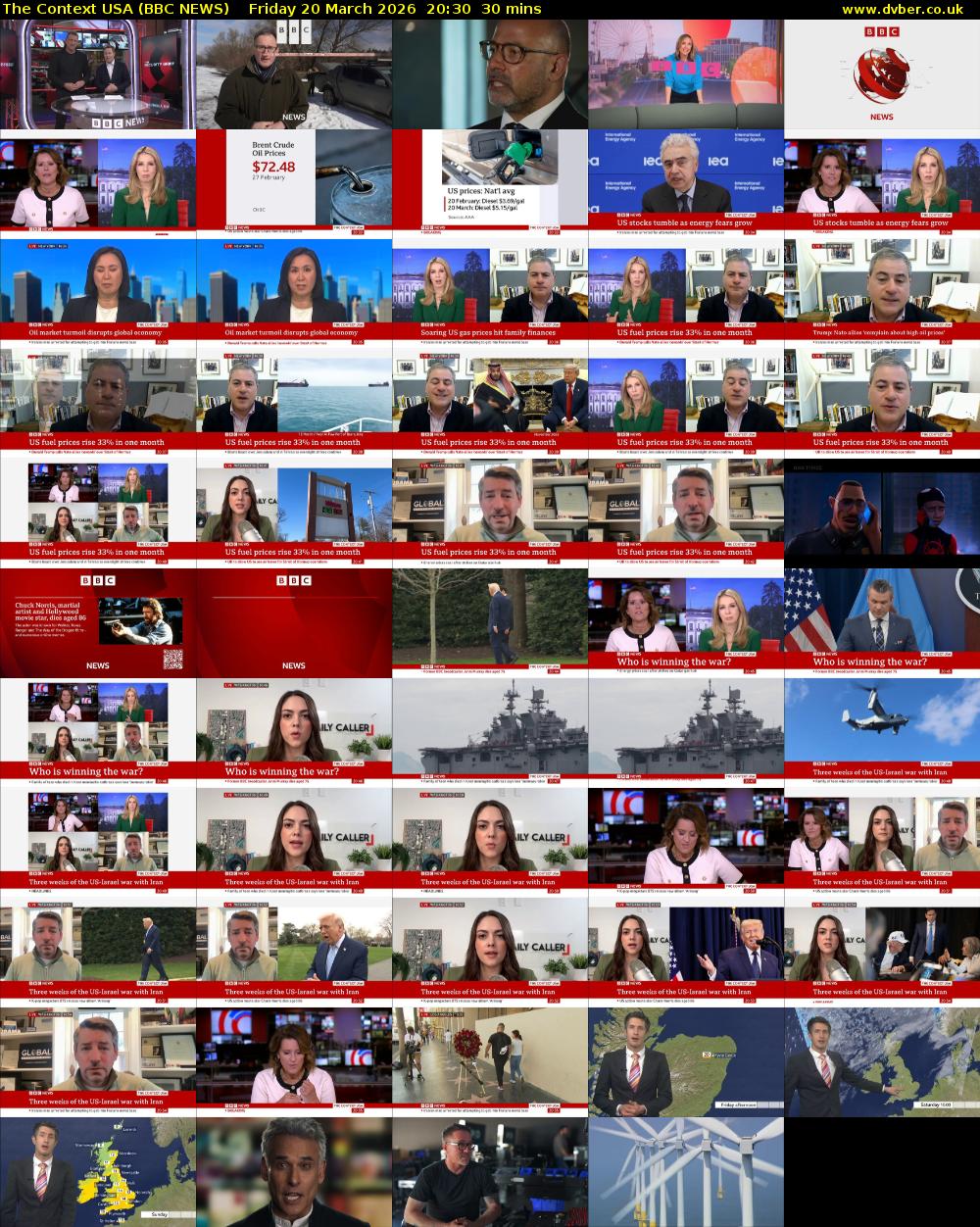The Context USA (BBC NEWS) Friday 20 March 2026 20:30 - 21:00