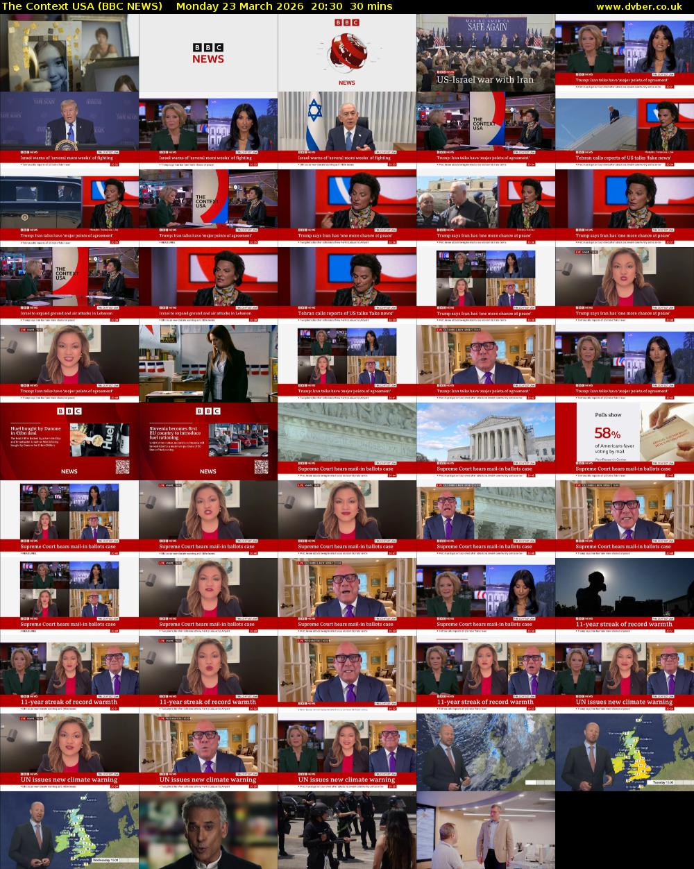 The Context USA (BBC NEWS) Monday 23 March 2026 20:30 - 21:00