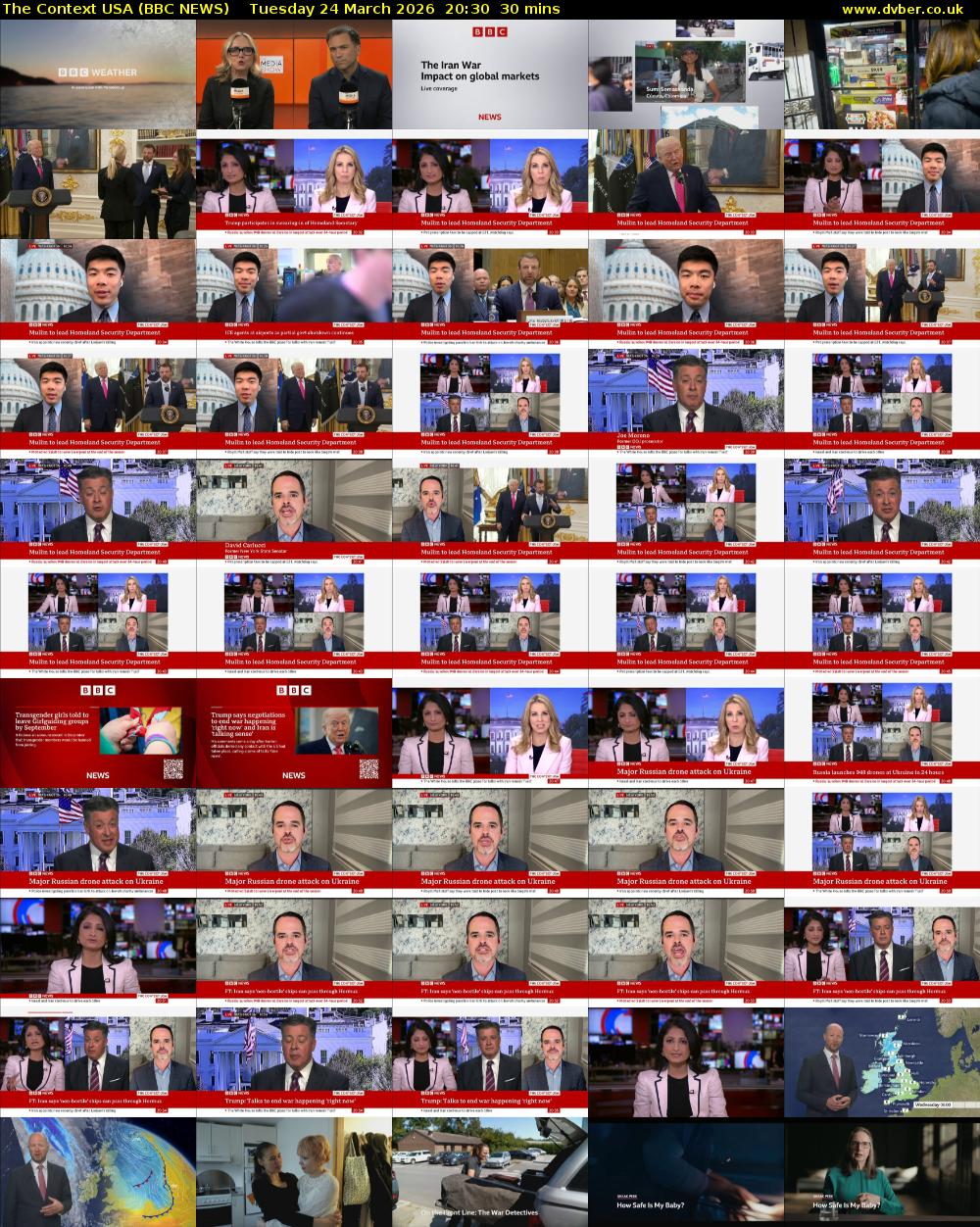 The Context USA (BBC NEWS) Tuesday 24 March 2026 20:30 - 21:00