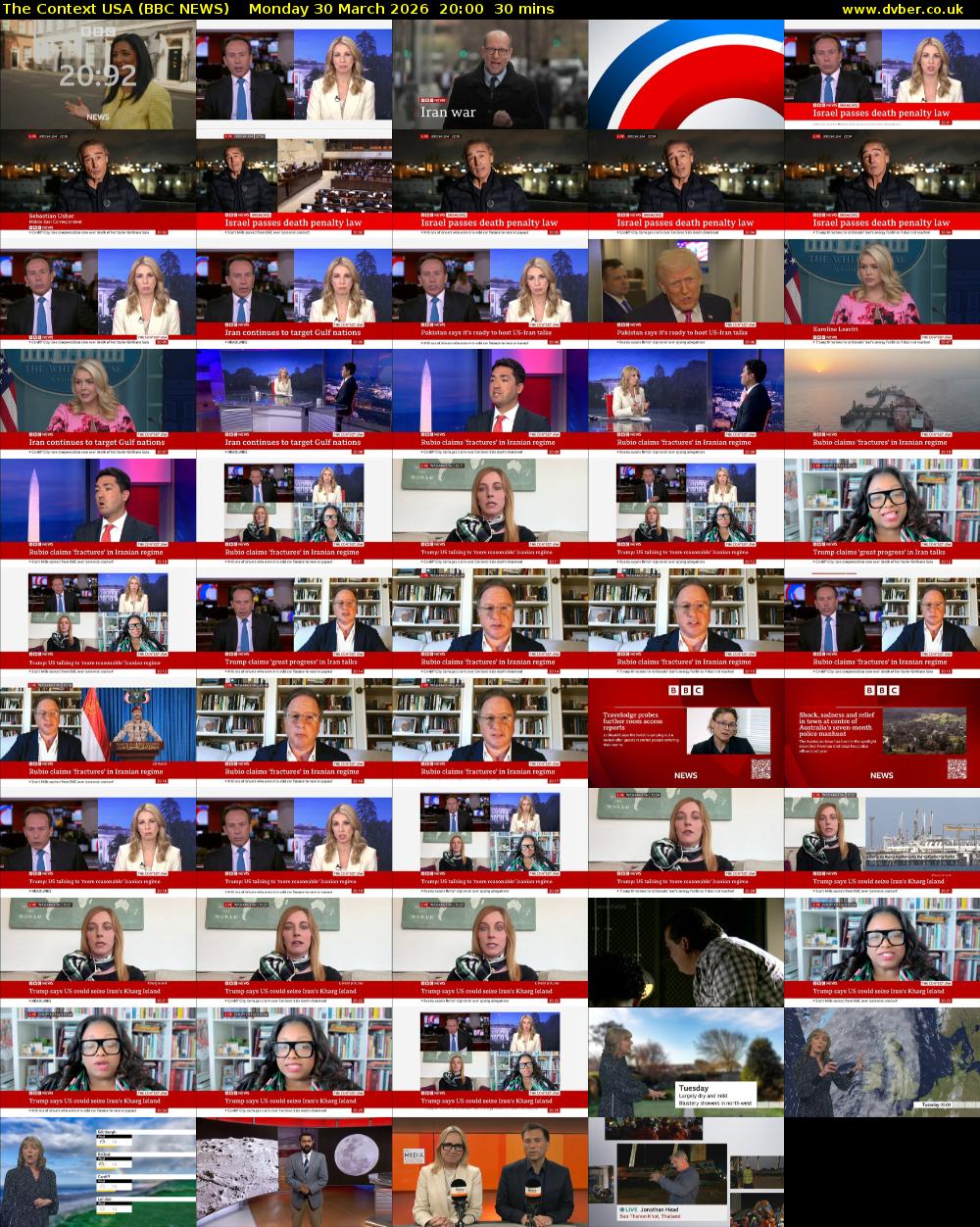 The Context USA (BBC NEWS) Monday 30 March 2026 20:00 - 20:30