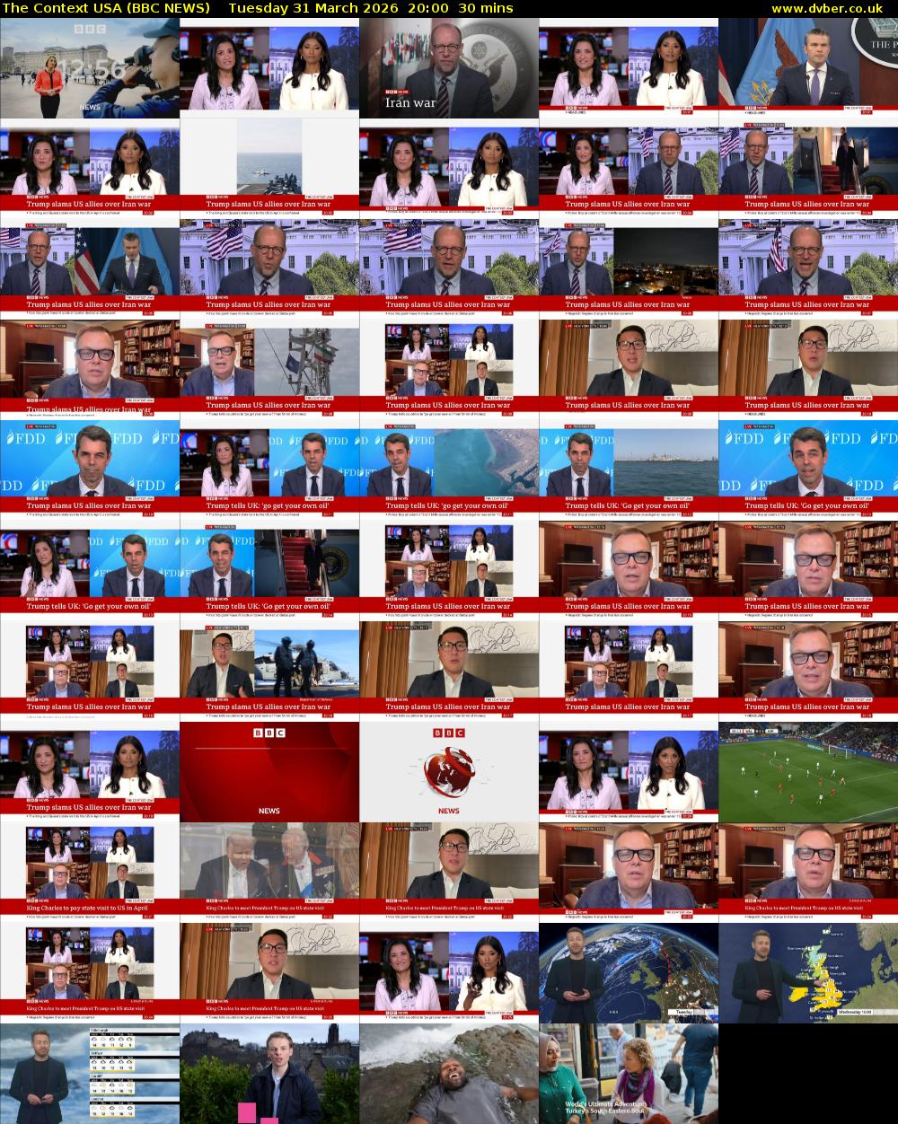 The Context USA (BBC NEWS) Tuesday 31 March 2026 20:00 - 20:30