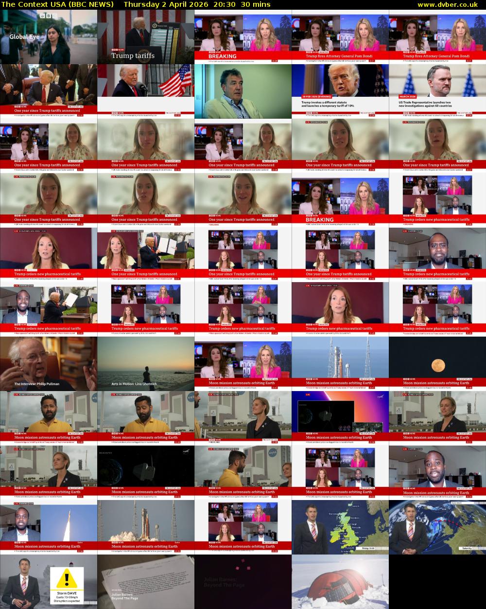 The Context USA (BBC NEWS) Thursday 2 April 2026 20:30 - 21:00