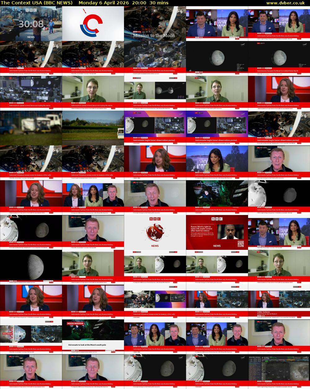 The Context USA (BBC NEWS) Monday 6 April 2026 20:00 - 20:30