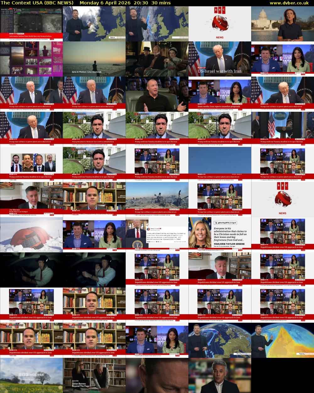 The Context USA (BBC NEWS) Monday 6 April 2026 20:30 - 21:00