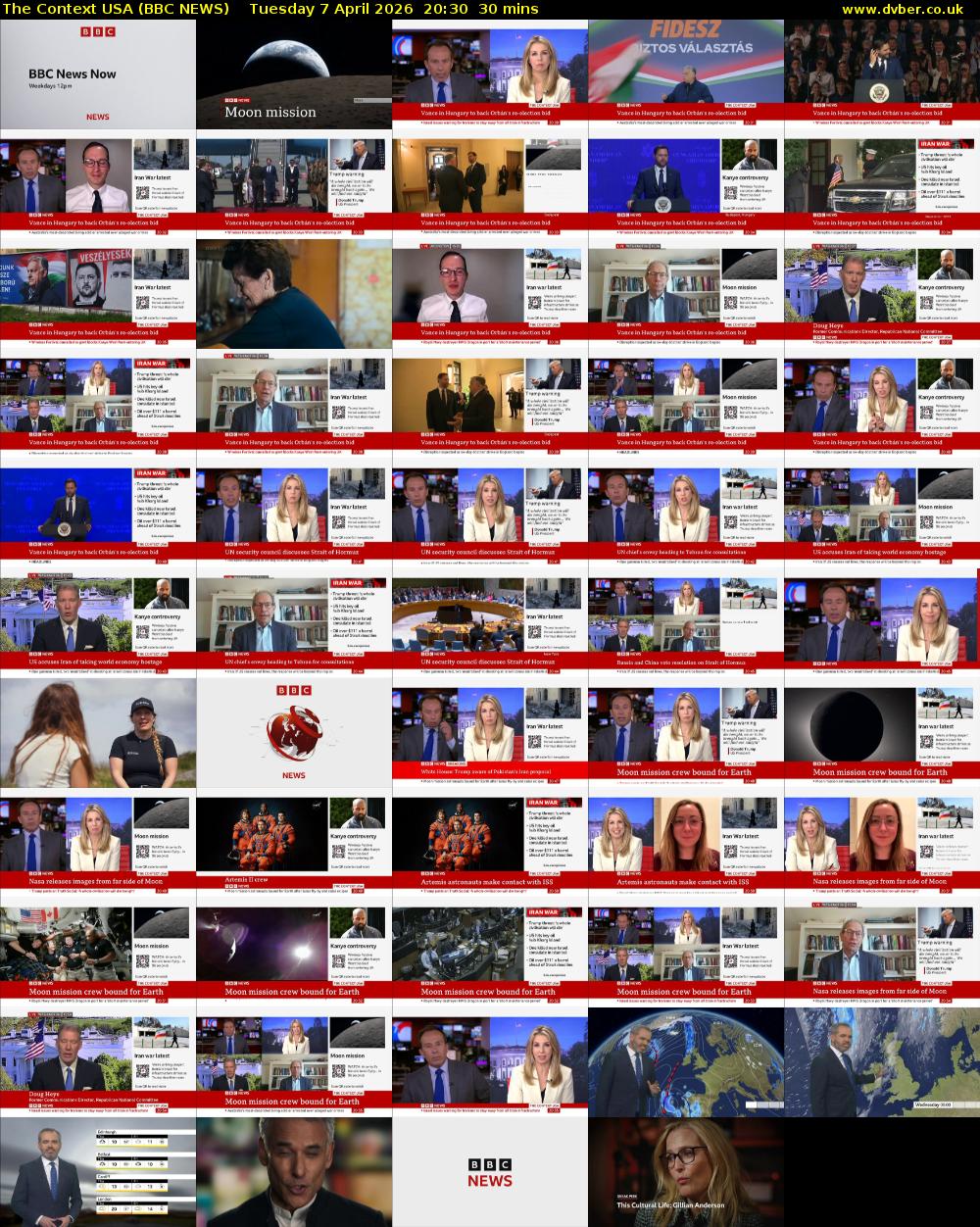 The Context USA (BBC NEWS) Tuesday 7 April 2026 20:30 - 21:00