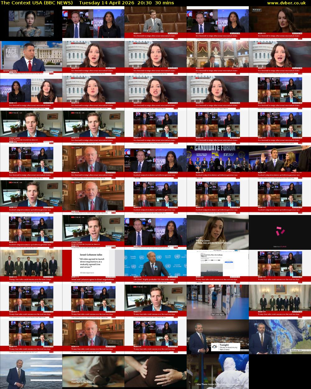 The Context USA (BBC NEWS) Tuesday 14 April 2026 20:30 - 21:00