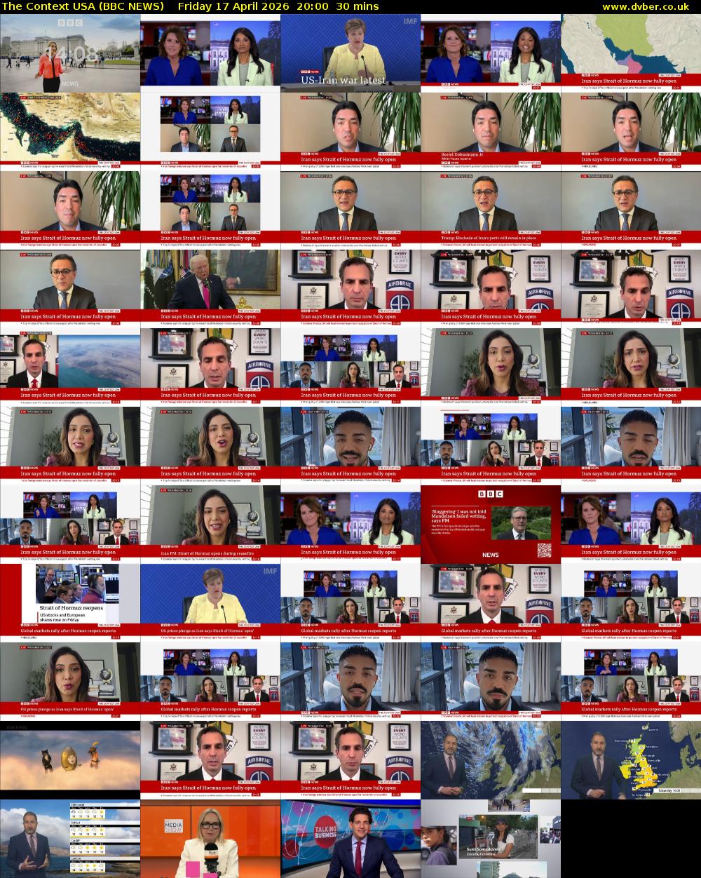 The Context USA (BBC NEWS) Friday 17 April 2026 20:00 - 20:30