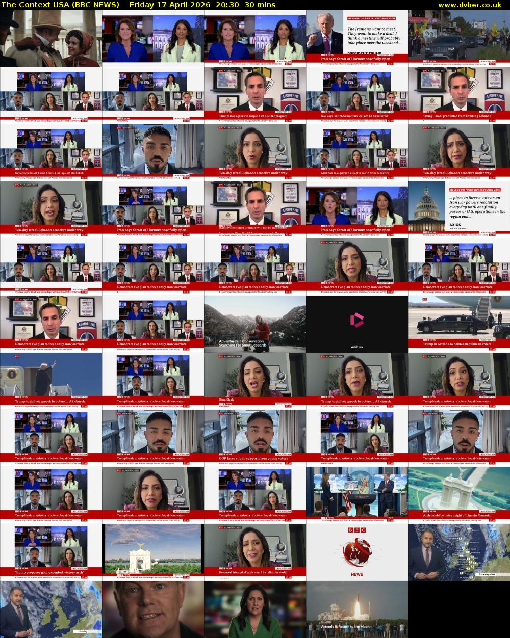 The Context USA (BBC NEWS) Friday 17 April 2026 20:30 - 21:00